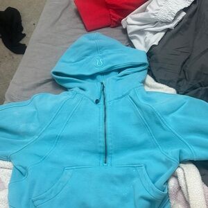 lululemon athletica Blue Off-the-Shoulder Sweater